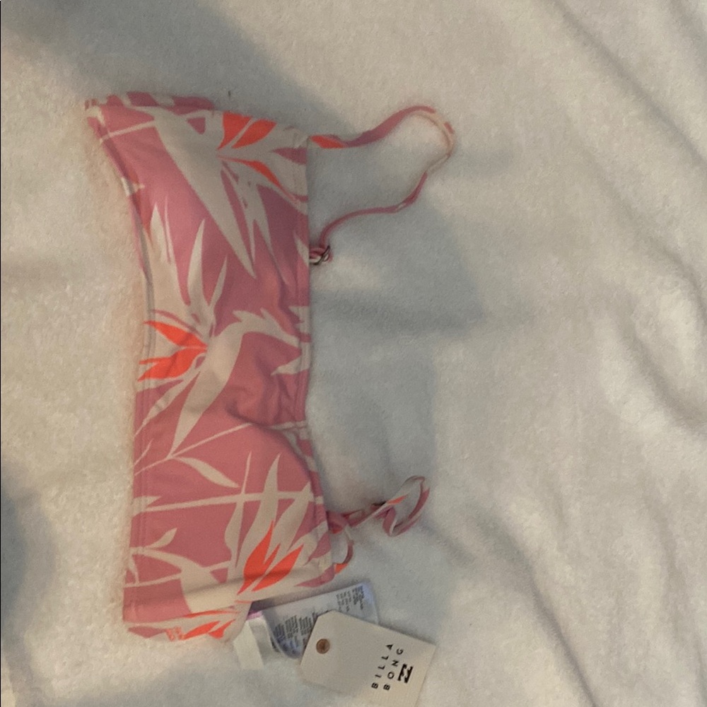 Billabong Pink and Orange Bikini Top